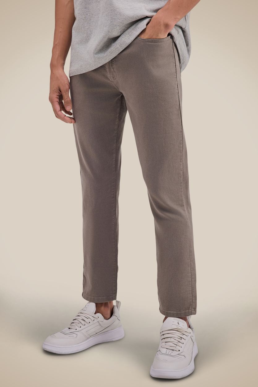 Calça Sarja 5 Pockets Elastano Skinny Color, cor FULIGEM