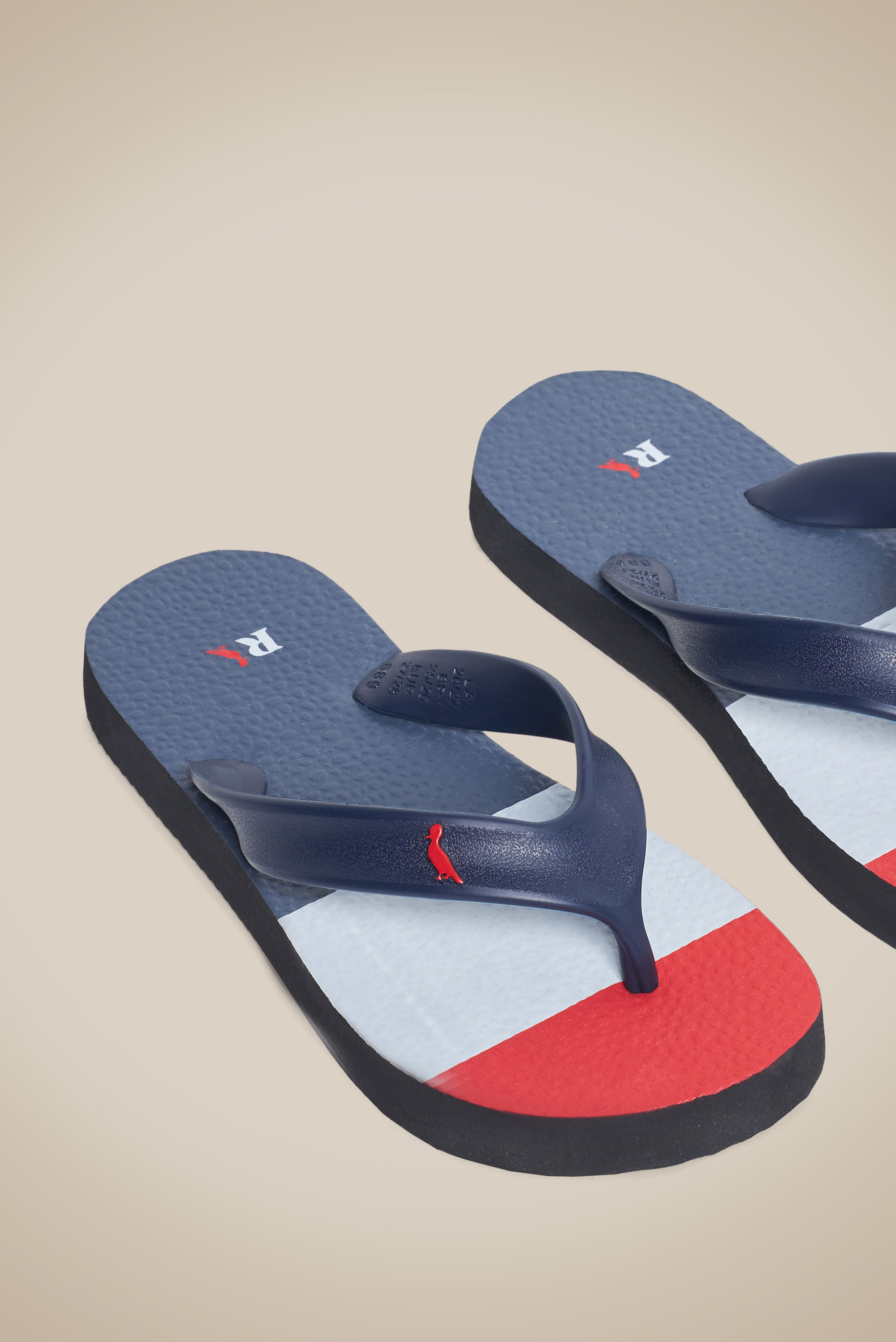 Chinelo Rmi Trancoso Mini Classico, cor PRETO/MARINHO