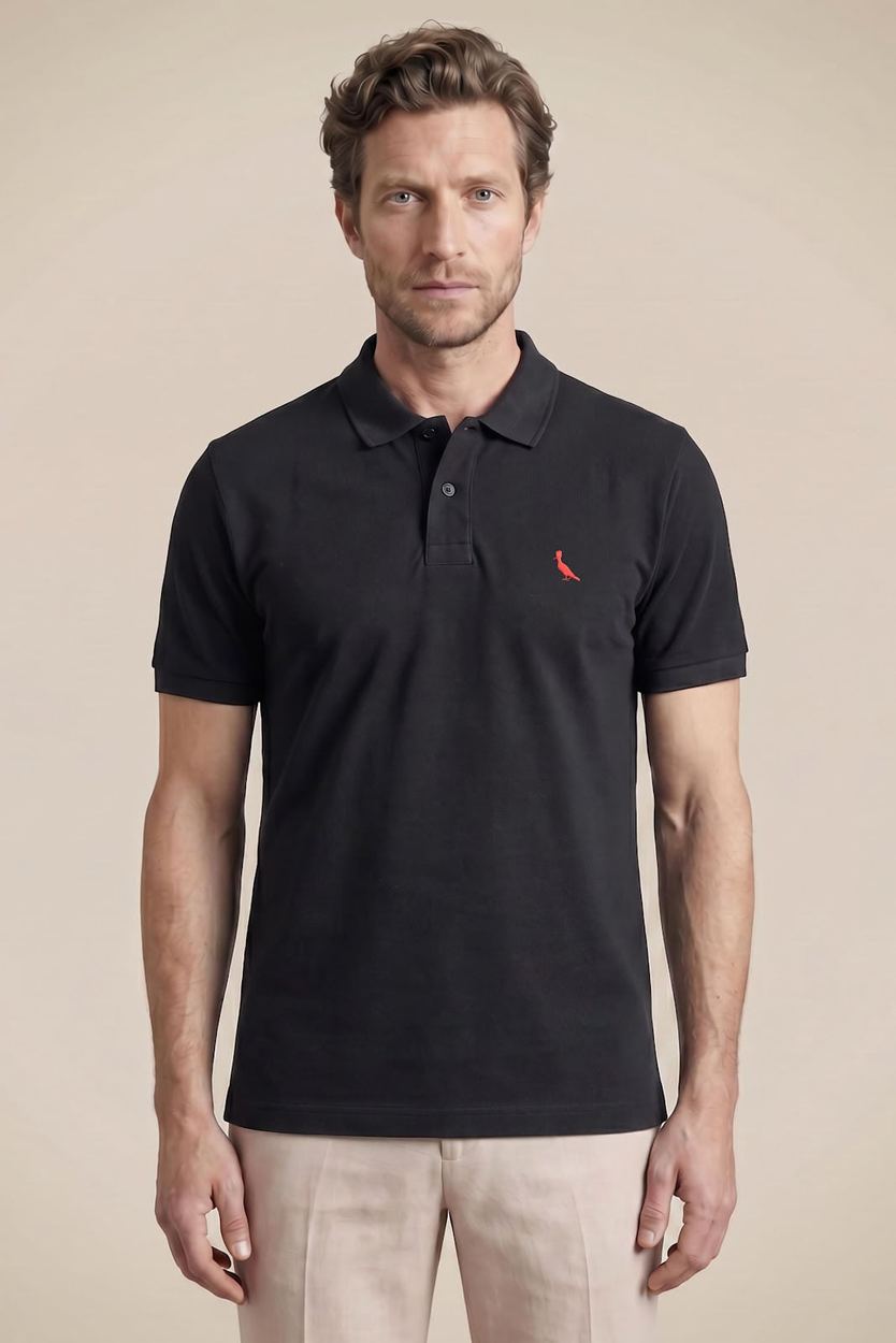 Polo Piquet Class Red Bird, cor PRETO