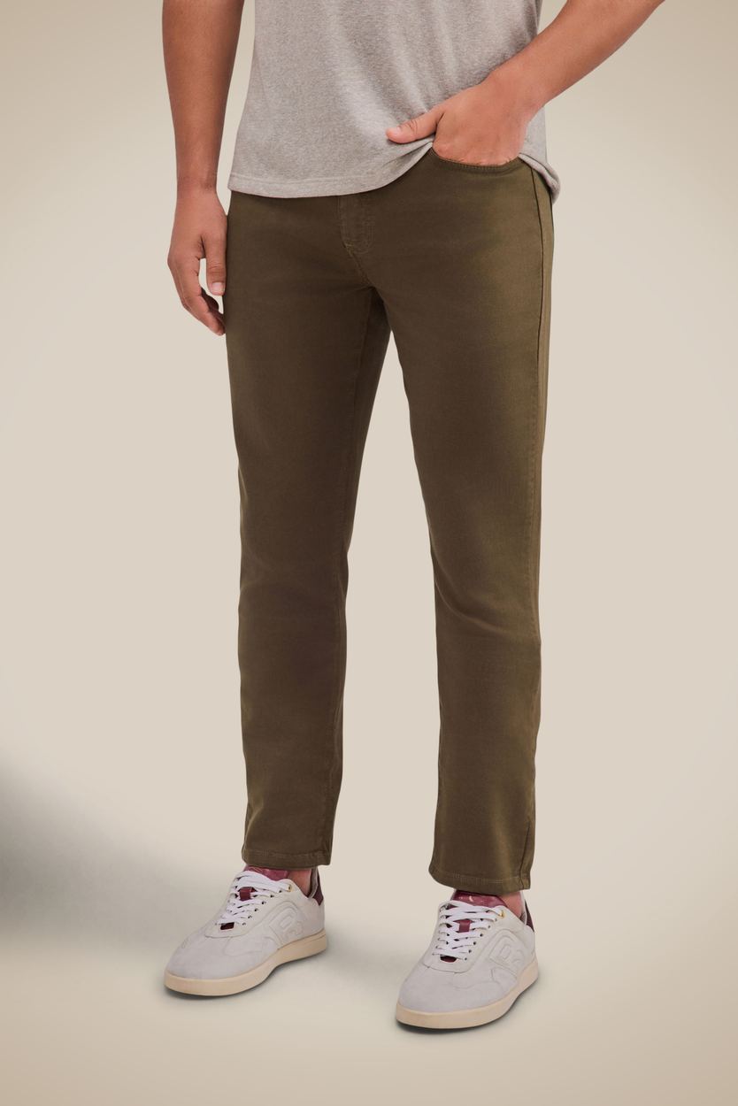 Calça Sarja 5 Pockets Elastano Skinny Color, cor MILITAR