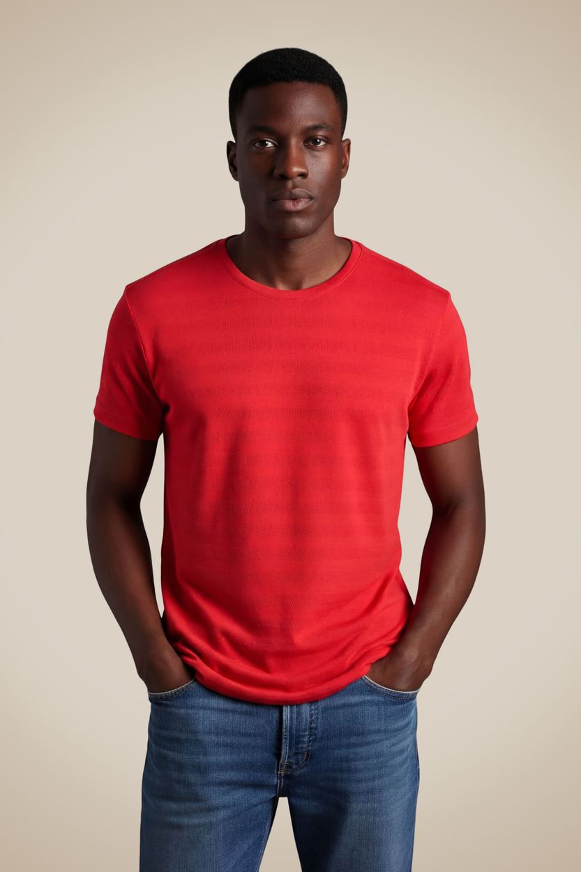Camiseta Regular Aragem, cor VERMELHO