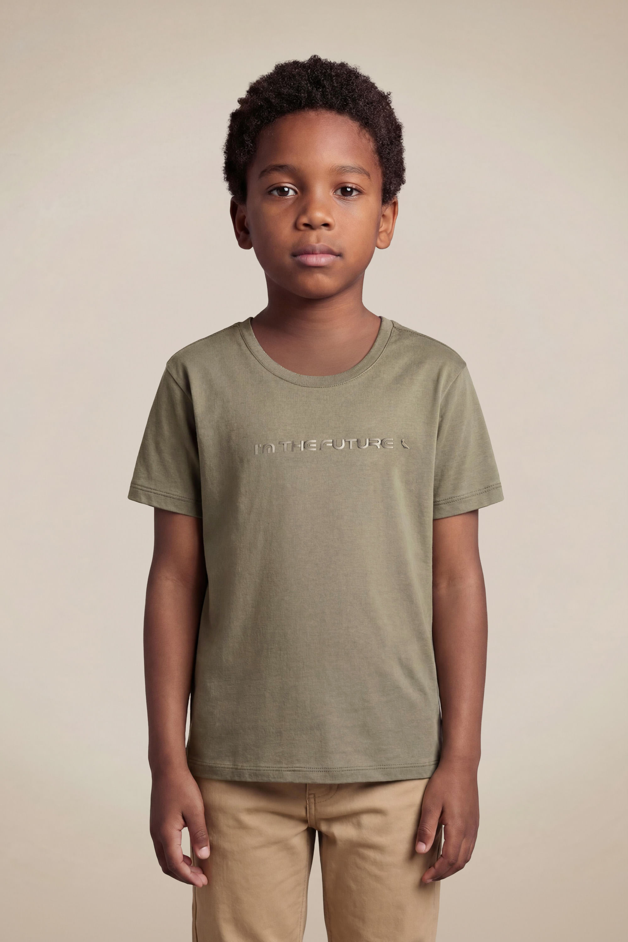 Camiseta Mini Est Future, cor MILITAR