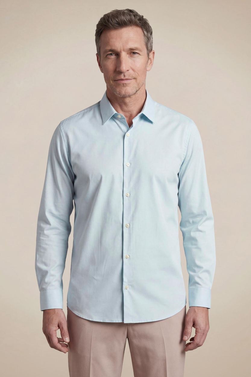 Camisa Ml Enxuto Soft Touch, cor AZUL ICE