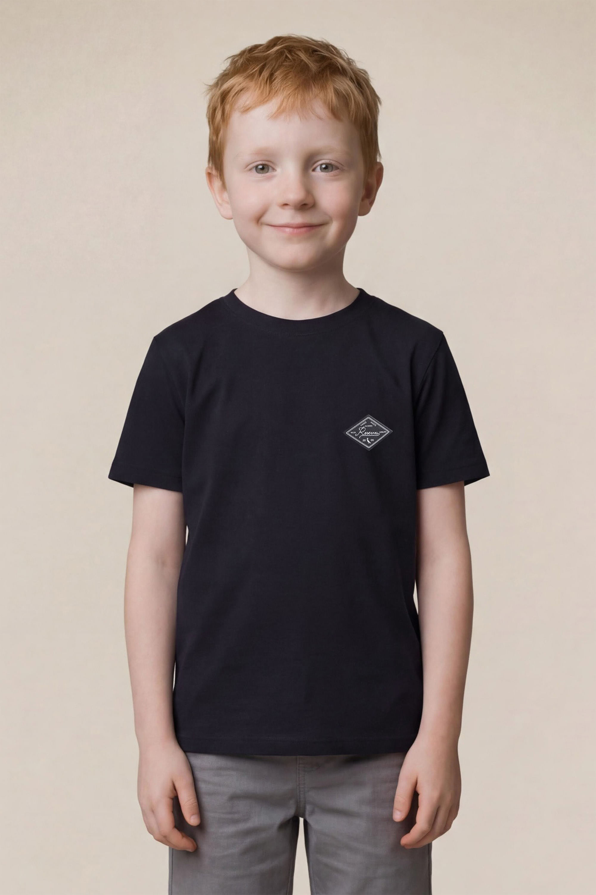 Camiseta Mini Basica Patch Premium, cor PRETO