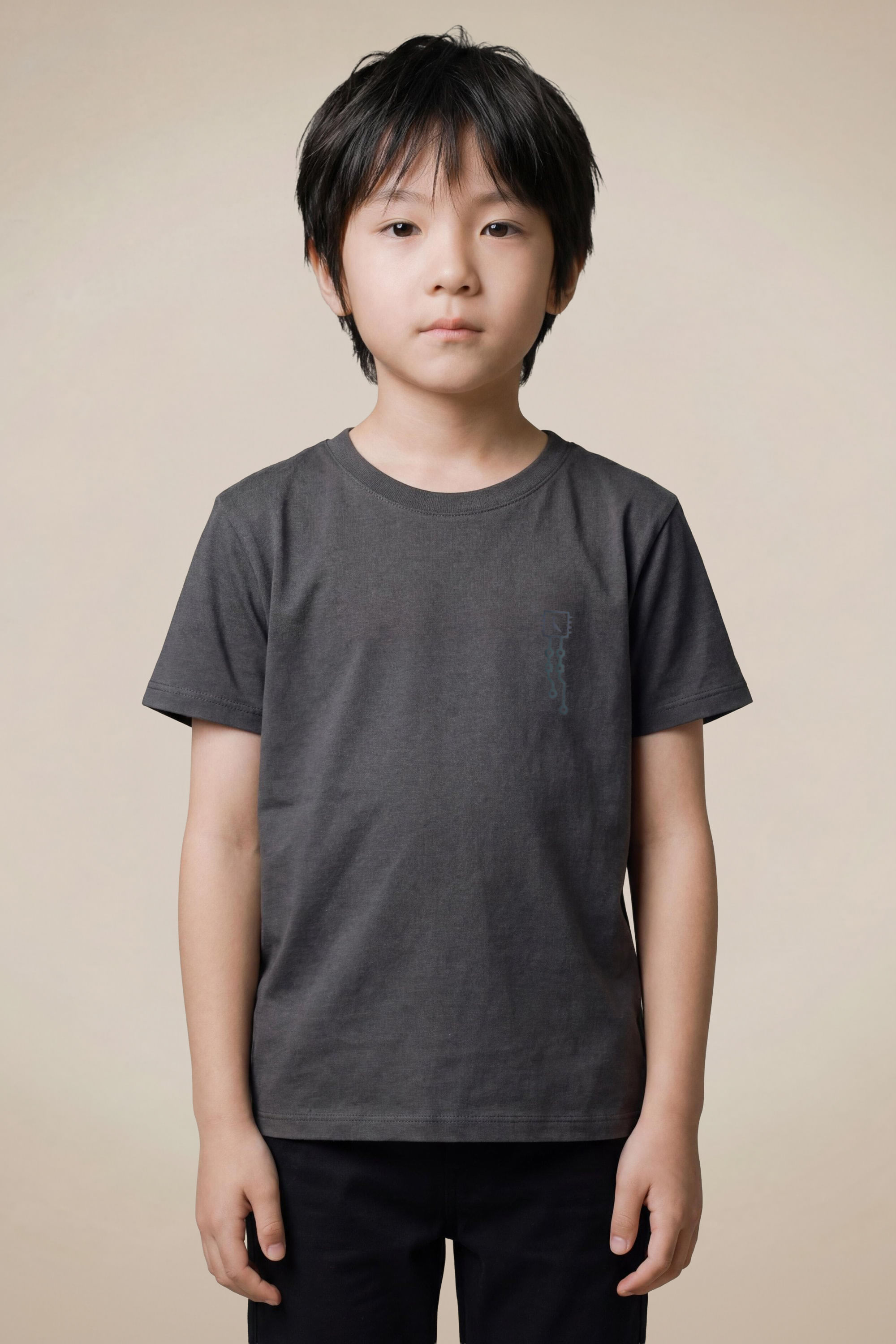 Camiseta Mini Refletivo Regeneration, cor FULIGEM