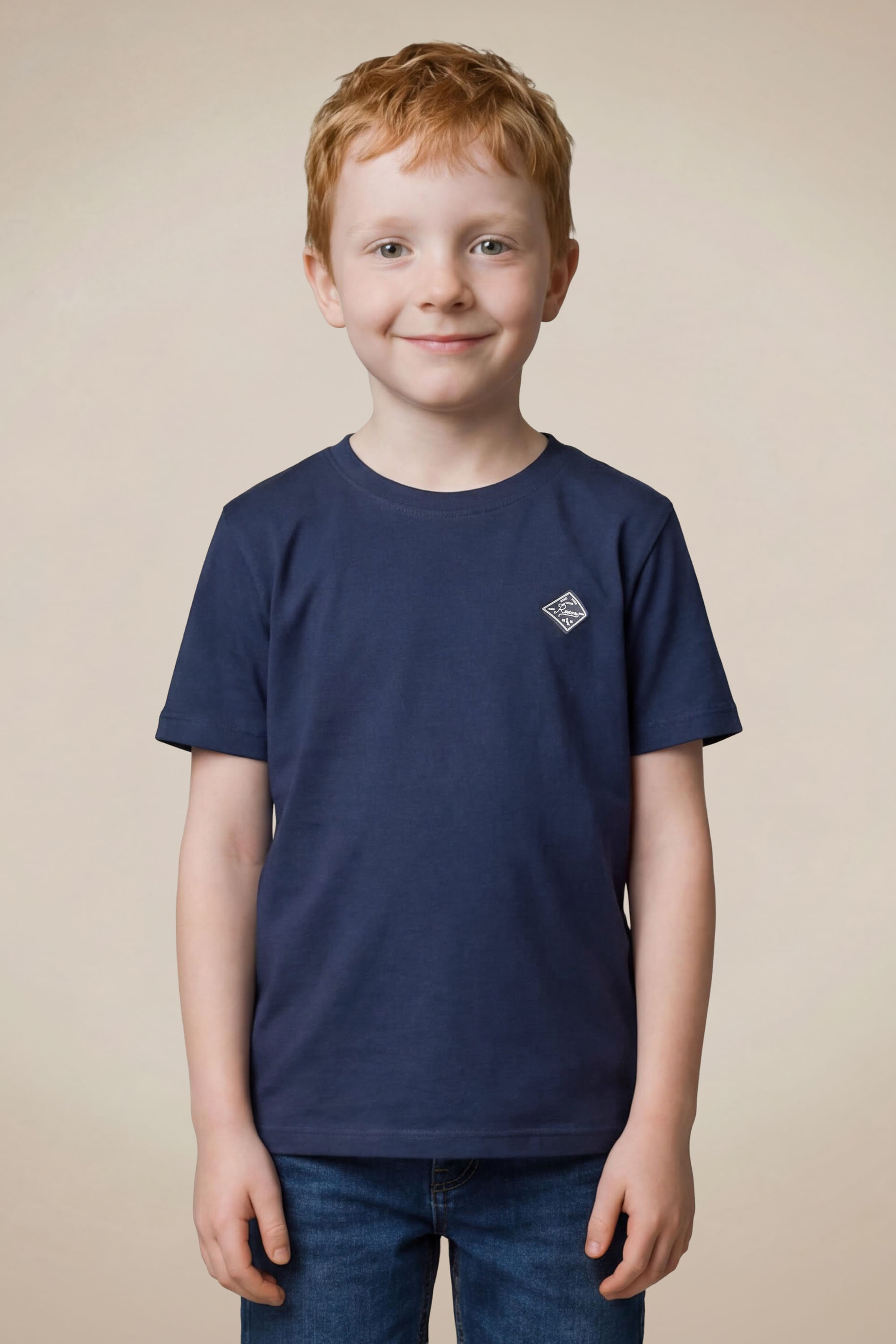 Camiseta Mini Basica Patch Premium, cor MARINHO